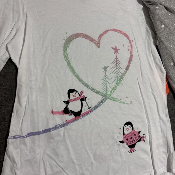 Wonder Nation Girl's Long Sleeve 2 Pack Print Graphic Pink Extra Large 14-16 - Picture 8 of 8